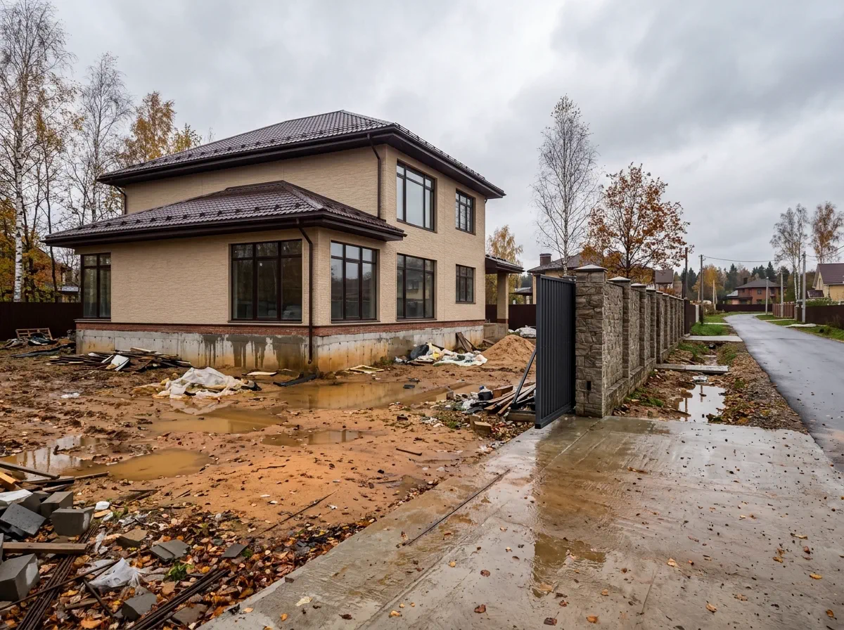 Участок до дренажа